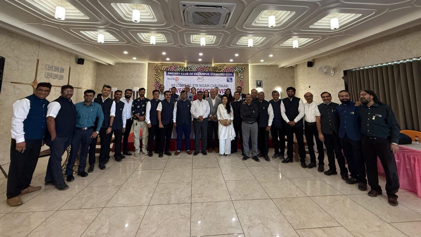 Club members with District Governor Rtn. Nigam Chaudhari during the official visit